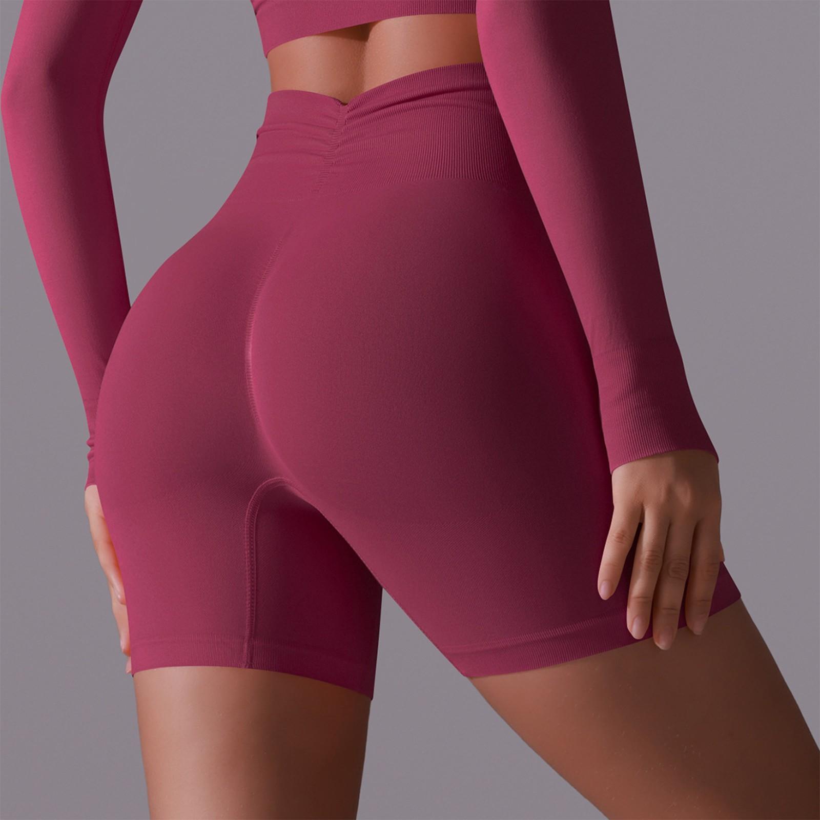 Женские однотонные бесшовные персиковые узкие шорты для йоги с высокой талией, укороченные брюки для бега и фитнеса S винный
Женские однотонные бесшовные персиковые узкие шорты для йоги с высокой талией, укороченные брюки для бега и фитнеса S винный