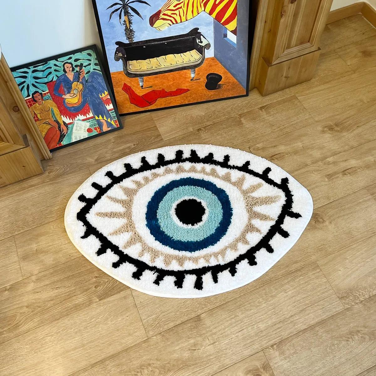 White Evil Eye Rug Bath Mat Non-Slip Kitchen Mat Absorbent Tufted Kids Bathroom Washable Eye Shaped Shaggy Floor Carpet for Pets 76. 2x50.8cm білий
White Evil Eye Rug Bath Mat Non-Slip Kitchen Mat Absorbent Tufted Kids Bathroom Washable Eye Shaped Shaggy Floor Carpet for Pets 76. 2x50.8cm білий