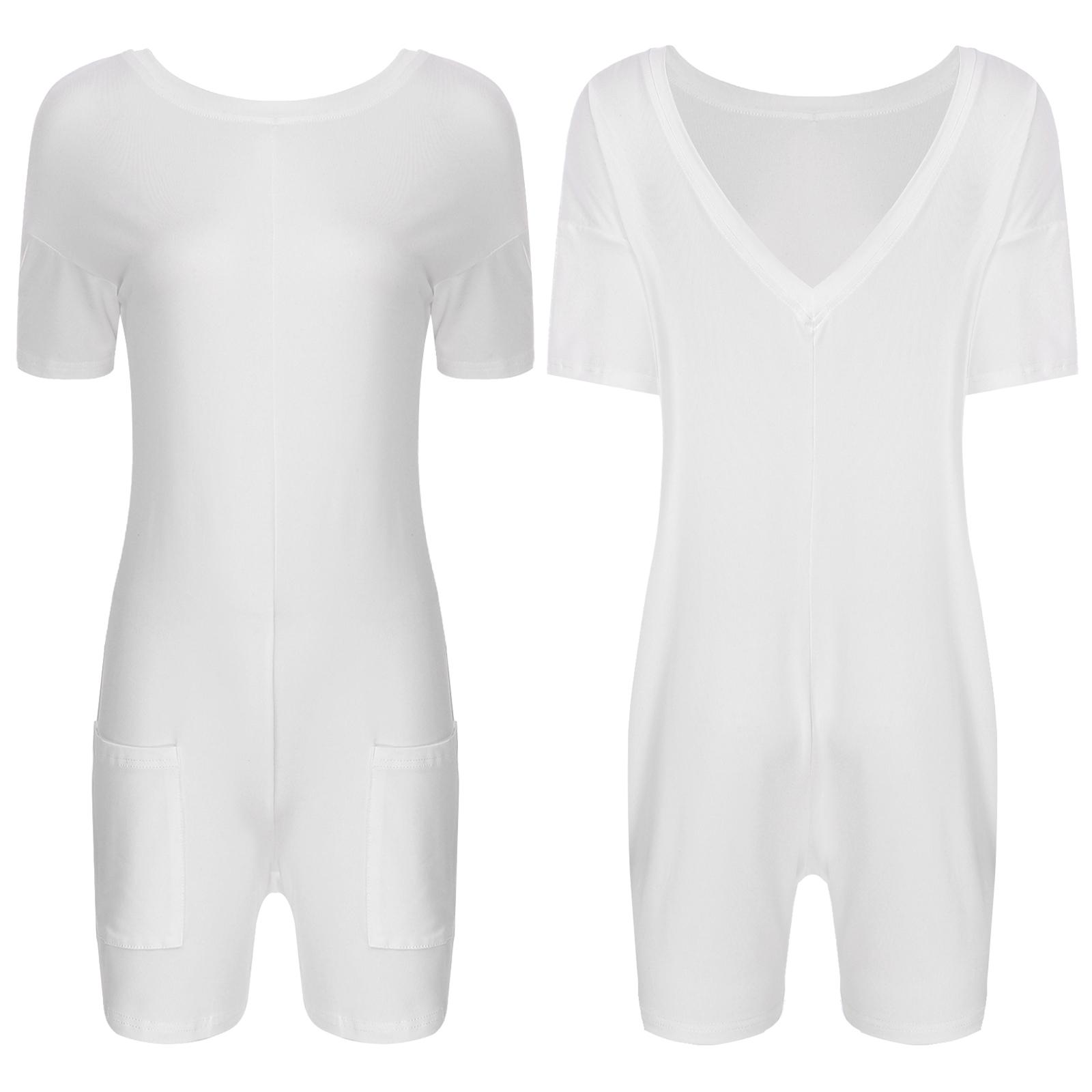 Женский комбинезон для йоги, шорты, повседневный комбинезон большого размера, домашняя одежда, свободные однотонные комбинезоны с короткими рукавами и карманами XXL белый
Женский комбинезон для йоги, шорты, повседневный комбинезон большого размера, домашняя одежда, свободные однотонные комбинезоны с короткими рукавами и карманами XXL белый