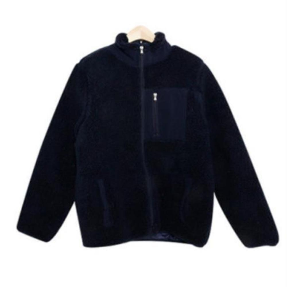 Новая женская плюшевая куртка на молнии с воротником-стойкой для осени и зимы, свободная и стройнящая, из овечьей шерсти с цветными блоками 2XL