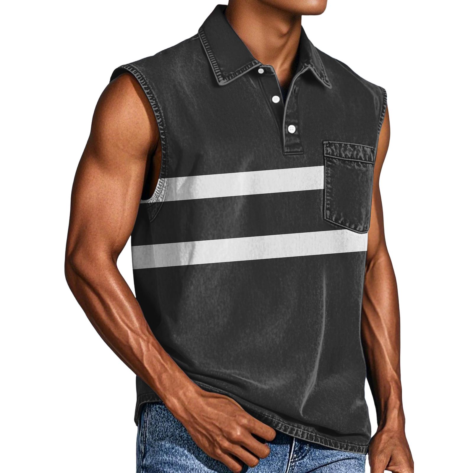 Чоловіча повсякденна безрукавка з кишенею, на ґудзиках, з коміром M
Чоловіча повсякденна безрукавка з кишенею, на ґудзиках, з коміром M