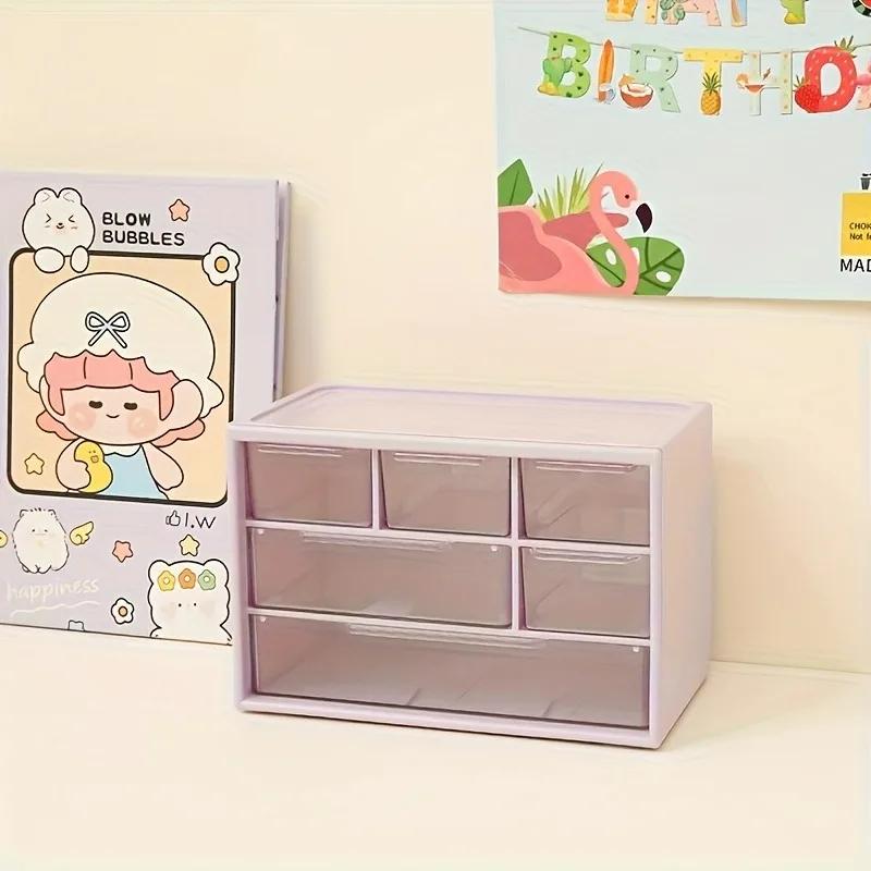Large Capacity Clear Plastic Storage Box with Drawers, Multi-Functional Organizer for Office Supplies and Dorm Essentials фіолетовий
Large Capacity Clear Plastic Storage Box with Drawers, Multi-Functional Organizer for Office Supplies and Dorm Essentials фіолетовий