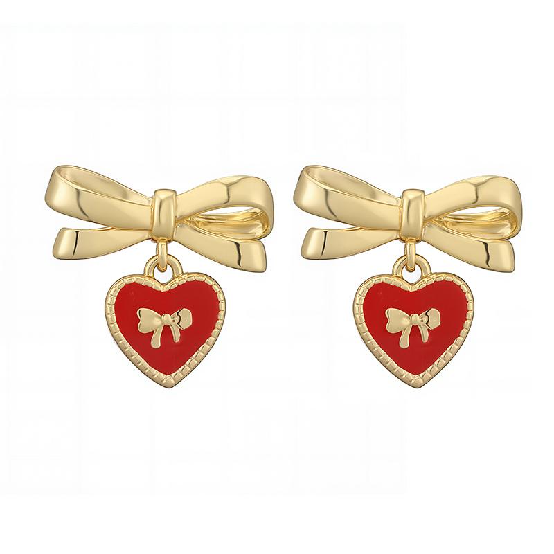HECHENG, Sweet Bow Enamel Drip Oil Red Heart Shaped Star Pendant Earrings Women s Zircon Christmas Birthday Gift 1 Pair Other
HECHENG, Sweet Bow Enamel Drip Oil Red Heart Shaped Star Pendant Earrings Women s Zircon Christmas Birthday Gift 1 Pair Other