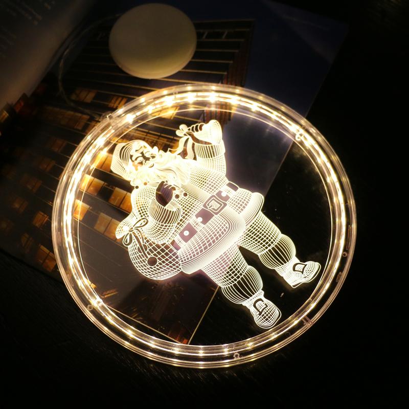 3D рождественские огни Санта-Клауса, светодиодный ночник, подвесной светильник с присоской для двери, окна, праздничное украшение, гирлянды
3D рождественские огни Санта-Клауса, светодиодный ночник, подвесной светильник с присоской для двери, окна, праздничное украшение, гирлянды