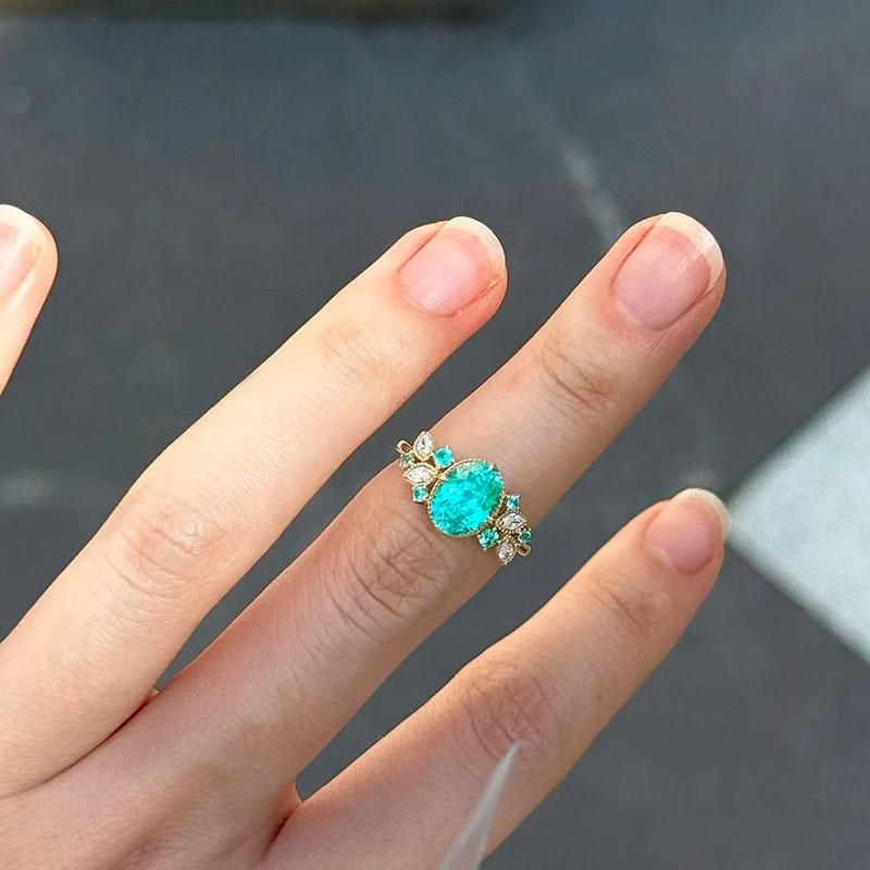 New in Clear Mint Green Gemstone Ring a Clear and Cold Feeling Light Luxury Fashion Ring adjustable Stackable Style Jewelry resizable золотой
New in Clear Mint Green Gemstone Ring a Clear and Cold Feeling Light Luxury Fashion Ring adjustable Stackable Style Jewelry resizable золотой