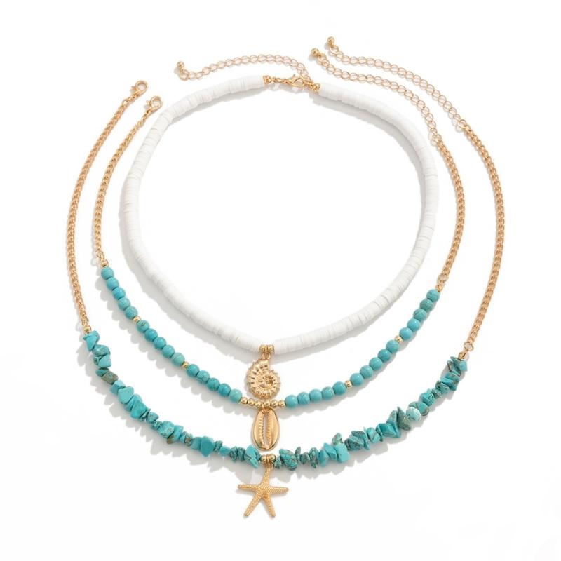 Набор из 3 шт. Ожерелий из ракушек в океанском стиле, многослойная цепочка, регулируемая, с уникальными акцентами для женщин и девушек
Набор из 3 шт. Ожерелий из ракушек в океанском стиле, многослойная цепочка, регулируемая, с уникальными акцентами для женщин и девушек