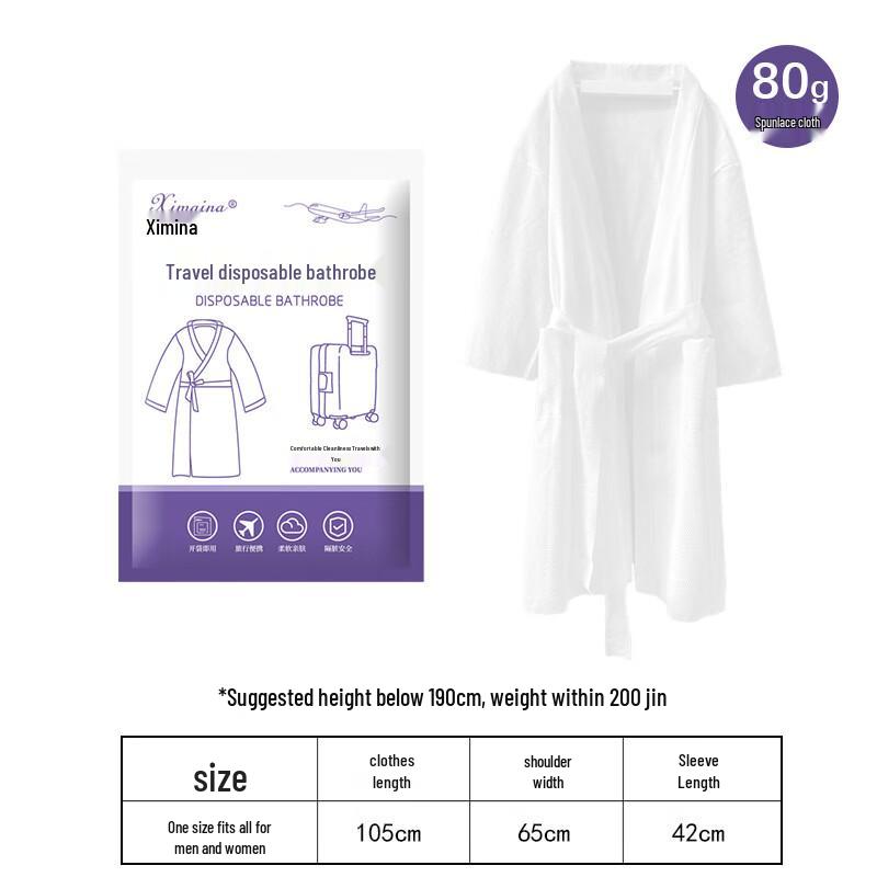 Disposable Collared Travel Bathrobe
Disposable Collared Travel Bathrobe