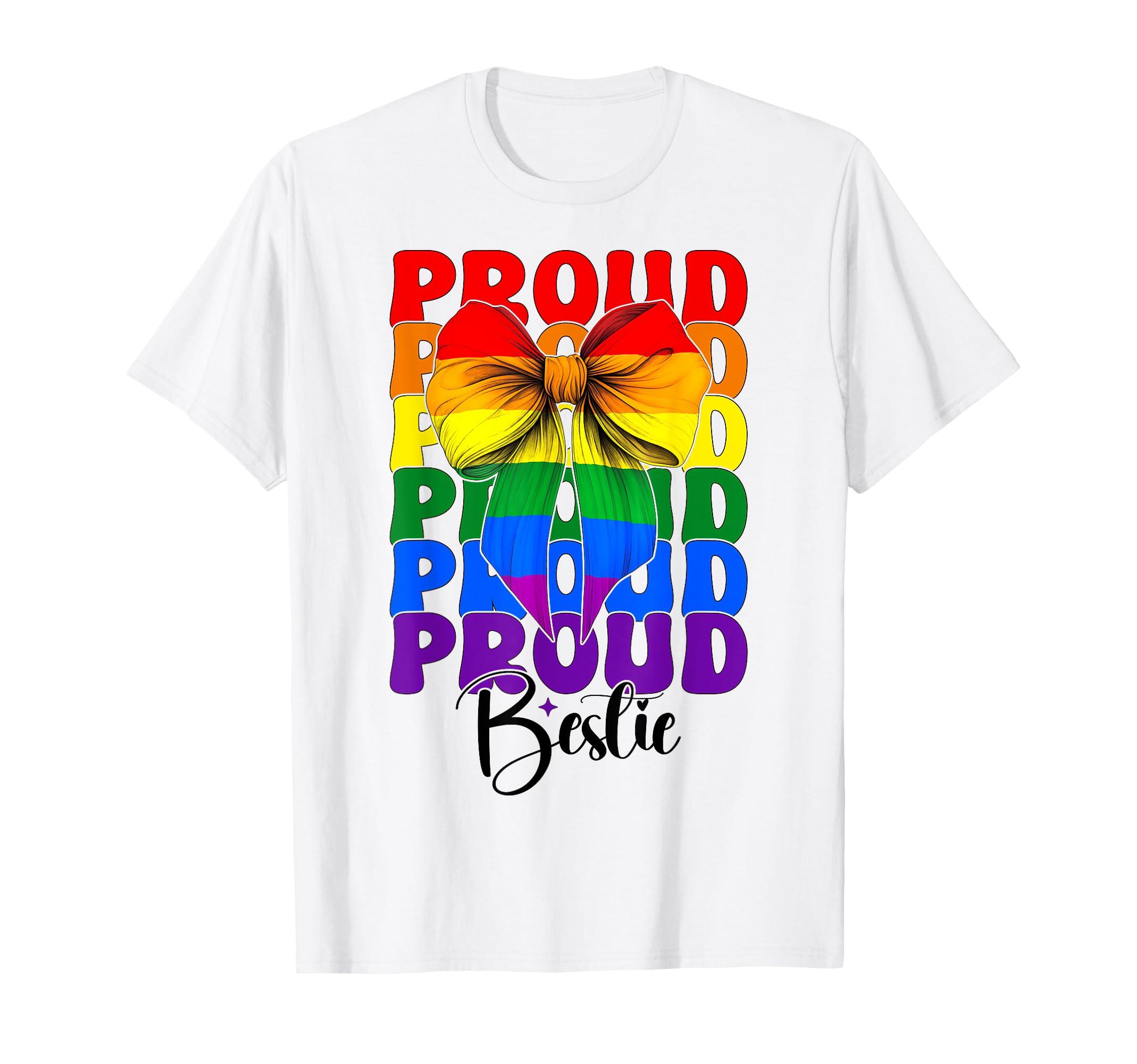 Proud Bestie Gay Pride Flag Rainbow LGBTQ Best Friend Girl T-Shirt чорний
Proud Bestie Gay Pride Flag Rainbow LGBTQ Best Friend Girl T-Shirt чорний