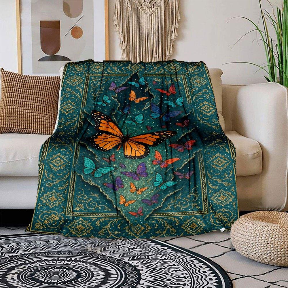 Colorful Butterfly Book Cover Art Print Blanket Flannel Throw Blanket for Sofa, Bed, Travel, Camping, Office, Couch, Chair, And Bed Gift fo 150x180cm
Colorful Butterfly Book Cover Art Print Blanket Flannel Throw Blanket for Sofa, Bed, Travel, Camping, Office, Couch, Chair, And Bed Gift fo 150x180cm