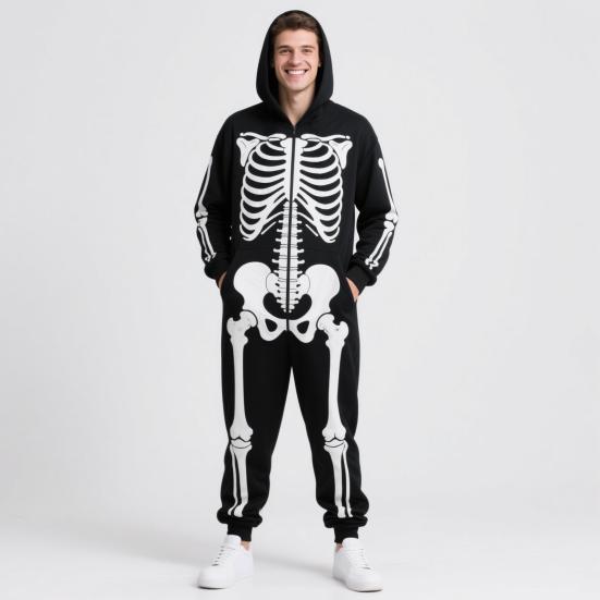 Halloween Costume Luminous Skeleton Print Family Matching Pajamas Hooded Long Sleeve Adults Kids One-Piece Outfit S C
Halloween Costume Luminous Skeleton Print Family Matching Pajamas Hooded Long Sleeve Adults Kids One-Piece Outfit S C