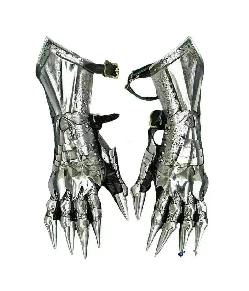 Средневековые перчатки назгула ~ Травленые наручи Черные Серебристые ~ Стальные рыцарские парные перчатки
Средневековые перчатки назгула ~ Травленые наручи Черные Серебристые ~ Стальные рыцарские парные перчатки