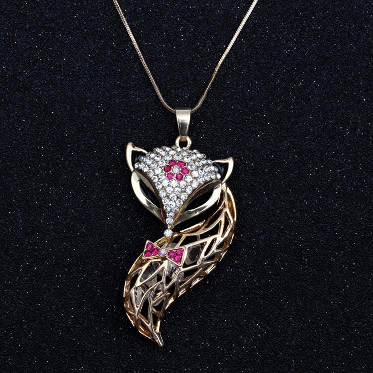 Korean Hollow Fox Fur Sweater Chain Necklace with Rhinestone Pendant золотой
Korean Hollow Fox Fur Sweater Chain Necklace with Rhinestone Pendant золотой