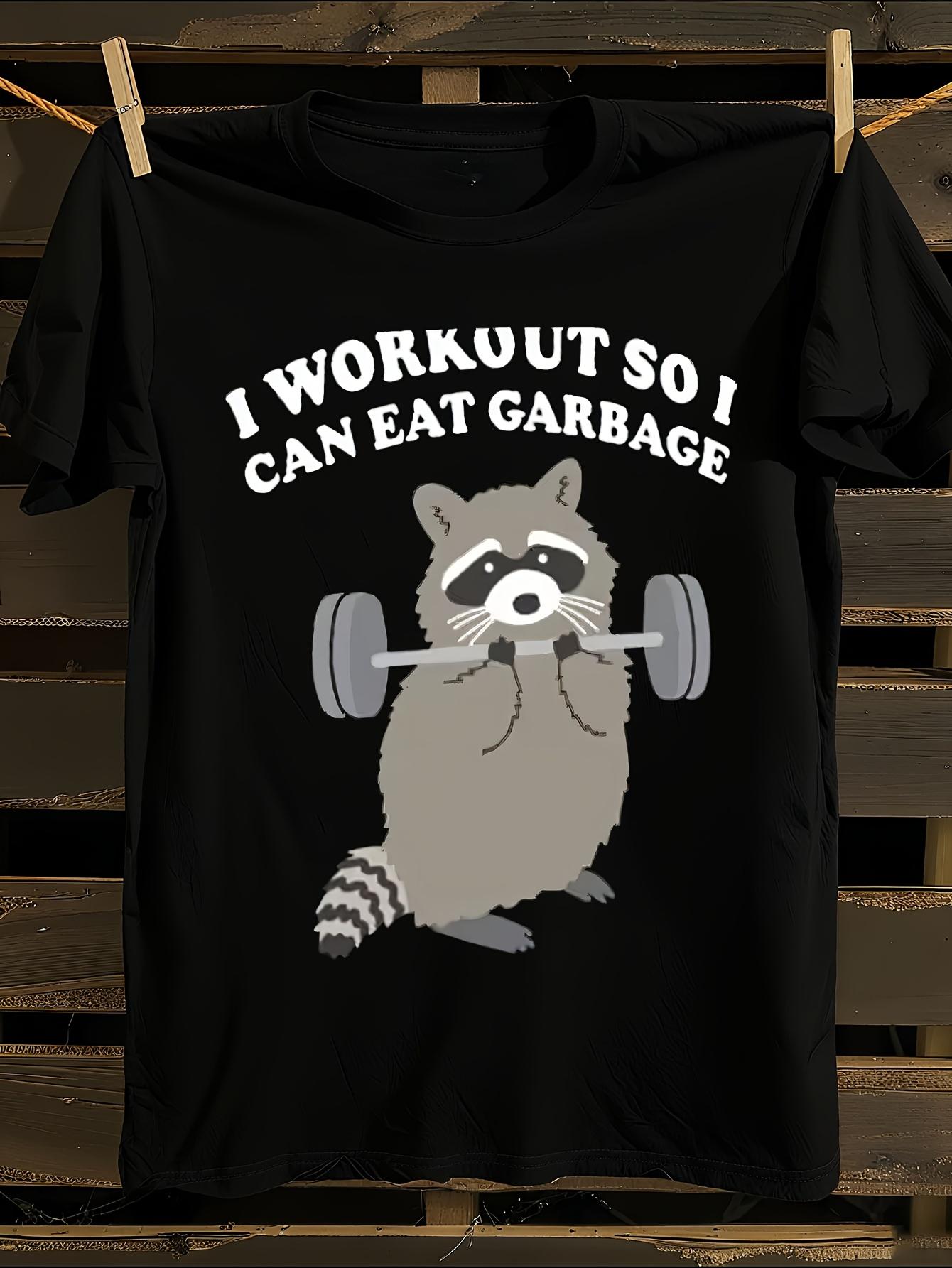Racoon I Workout So I Can Eat garage Shirt T-Shirt Mens Tshirt Womens Tshirts with Letters Print Short Sleeves T-Shirt Casual Street Tee Shirt Top M
Racoon I Workout So I Can Eat garage Shirt T-Shirt Mens Tshirt Womens Tshirts with Letters Print Short Sleeves T-Shirt Casual Street Tee Shirt Top M
