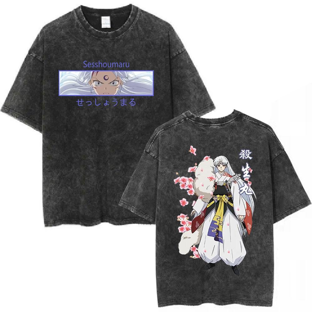 Washed Vintage Anime Inuyasha Sesshomaru Manga Graphics T Shirt Fashion Men Women Short Sleeve Cotton Loose Tshirt Streetwear S
Washed Vintage Anime Inuyasha Sesshomaru Manga Graphics T Shirt Fashion Men Women Short Sleeve Cotton Loose Tshirt Streetwear S
