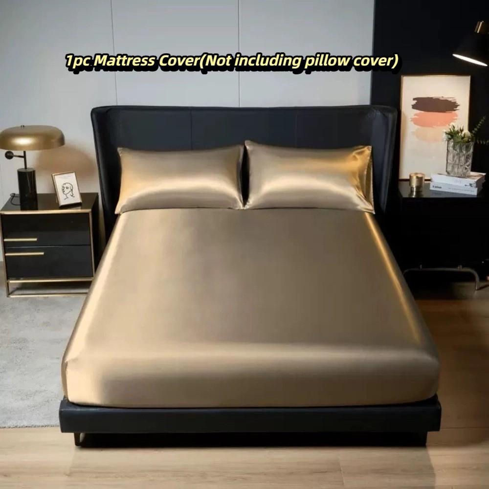 Solid Color Matress Protector Satin Silk Mattress Pad Mattress Topper Mattress Cover Household шампанского
Solid Color Matress Protector Satin Silk Mattress Pad Mattress Topper Mattress Cover Household шампанского