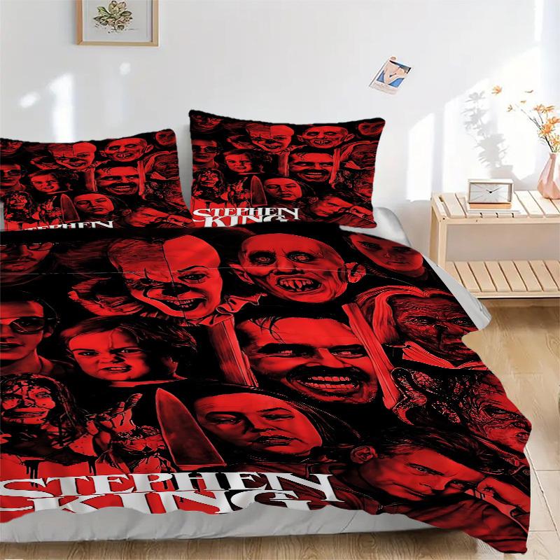 3pcs Stephen King Horror Duvet Cover Set, 1 Duvet Cover + 2 Pillowcases (No Insert), High-Definition Print, Home & Dorm Set yy251208092 135x200cm
3pcs Stephen King Horror Duvet Cover Set, 1 Duvet Cover + 2 Pillowcases (No Insert), High-Definition Print, Home & Dorm Set yy251208092 135x200cm