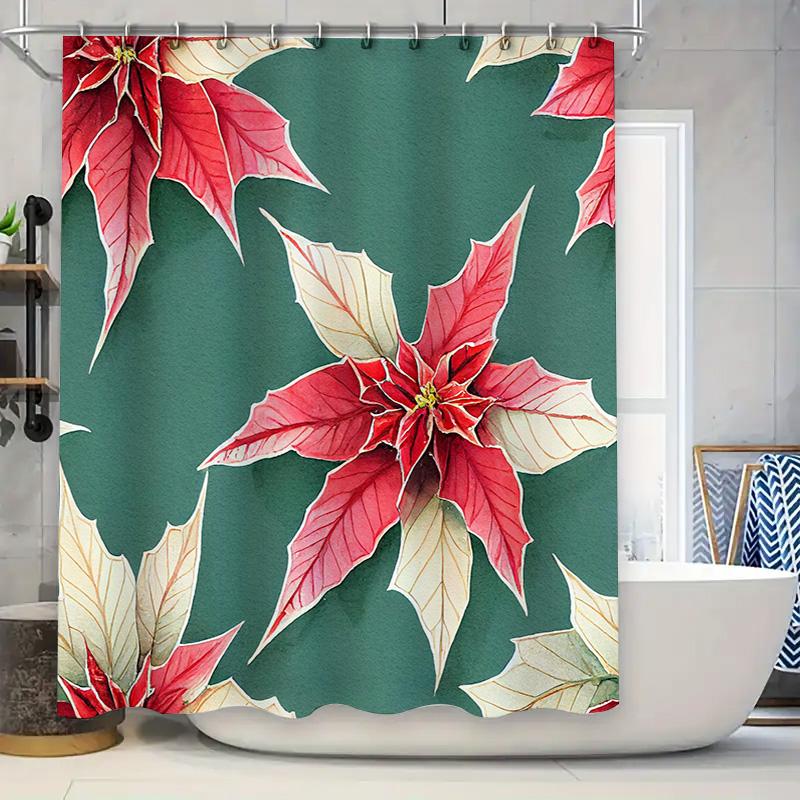 Christmas Shower Curtain Decorative Floral Waterproof Bathroom Accessories Home Decoration 90x180cm
Christmas Shower Curtain Decorative Floral Waterproof Bathroom Accessories Home Decoration 90x180cm