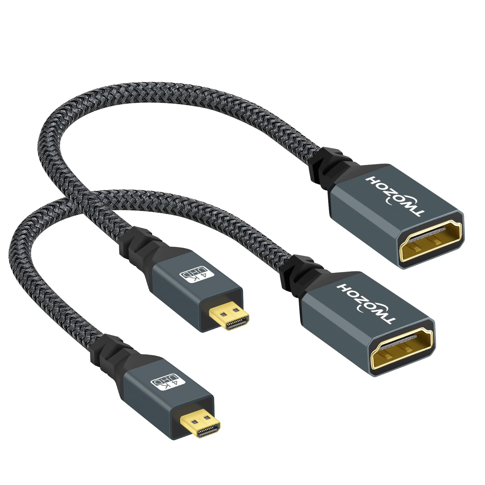 Перехідник Twozoh Micro HDMI – HDMI, 2 шт. Мікро HDMI, штекер – HDMI, плетений кабель 1080p, сумісний із GoPro Hero 7 Raspberry Pi 4 Sony A6000
Перехідник Twozoh Micro HDMI – HDMI, 2 шт. Мікро HDMI, штекер – HDMI, плетений кабель 1080p, сумісний із GoPro Hero 7 Raspberry Pi 4 Sony A6000