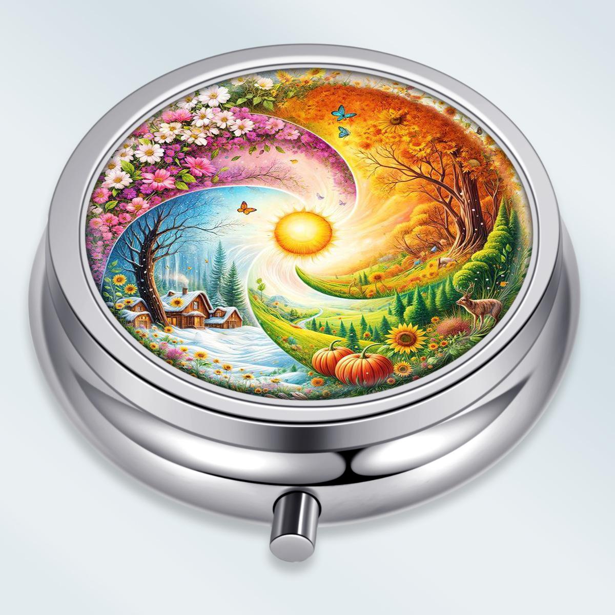 Portable Pill Box with 3 Compartments, Mini Metal Medicine Organizer Case, Cute Printed Pill Container for Vitamins, Pills, Jewelry, Travel, Daily Use різнокольоровий
Portable Pill Box with 3 Compartments, Mini Metal Medicine Organizer Case, Cute Printed Pill Container for Vitamins, Pills, Jewelry, Travel, Daily Use різнокольоровий