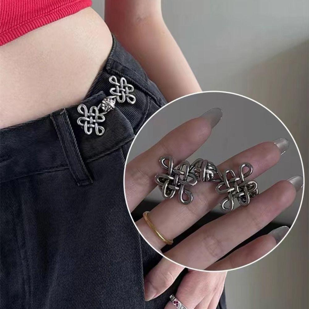 Waist Buckle Jean Fit Tighten Buckles Chinese Knotting Jean Buttons for Loose Jeans Unisex чёрный
Waist Buckle Jean Fit Tighten Buckles Chinese Knotting Jean Buttons for Loose Jeans Unisex чёрный