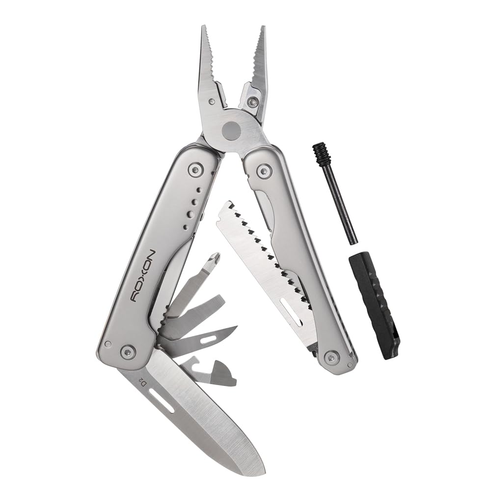 Roxon S803E Flash Multiplier with Fire and Portable Pocket for Men and EDC Camping Outdoor Essentials Steel Starter, Whistle, Saw, Knife. Multi-Tool
Roxon S803E Flash Multiplier with Fire and Portable Pocket for Men and EDC Camping Outdoor Essentials Steel Starter, Whistle, Saw, Knife. Multi-Tool