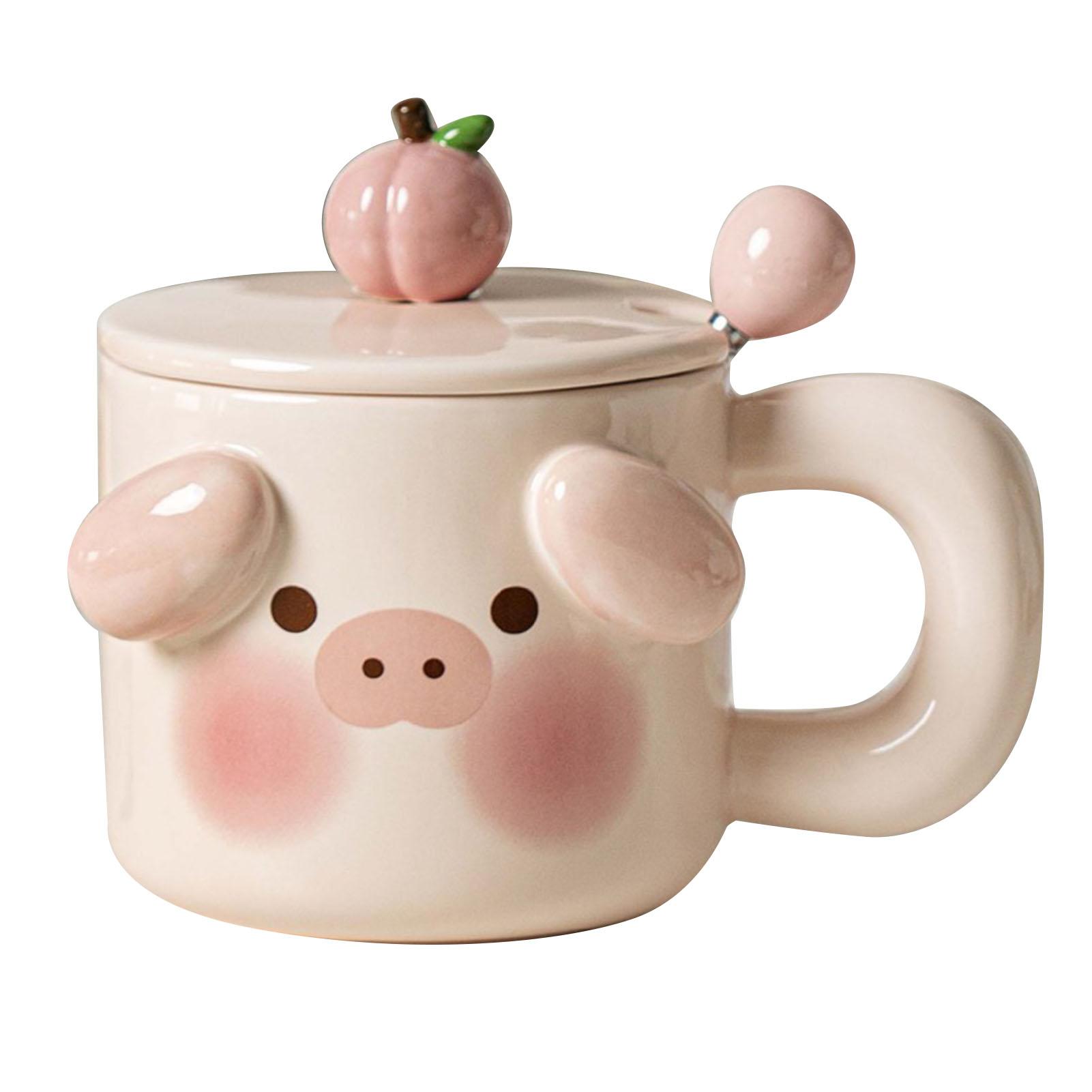 Cartoon Coffee Mug with Spoon Lid Cute Lovely Animal Shape Milk Cup Mug for Office School Pig Type
Cartoon Coffee Mug with Spoon Lid Cute Lovely Animal Shape Milk Cup Mug for Office School Pig Type