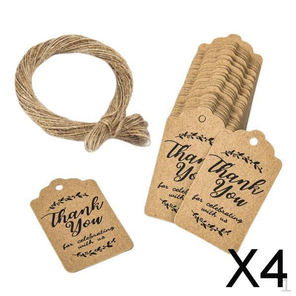 Set of 100 Elegant Gift Tags for Festive Occasions, Chocolate Brown, 4 Pieces
Set of 100 Elegant Gift Tags for Festive Occasions, Chocolate Brown, 4 Pieces
