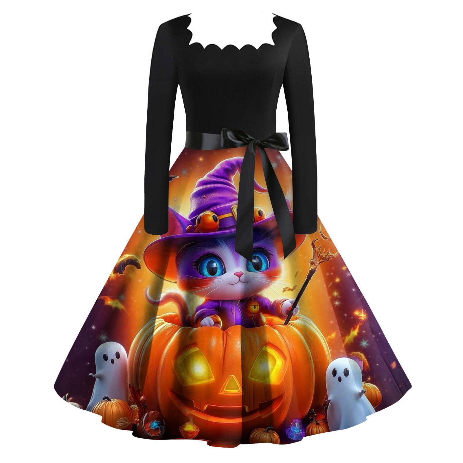 Женское модное ретро вечернее платье с длинным рукавом и квадратным вырезом с принтом на Хэллоуин XXXXL
Женское модное ретро вечернее платье с длинным рукавом и квадратным вырезом с принтом на Хэллоуин XXXXL