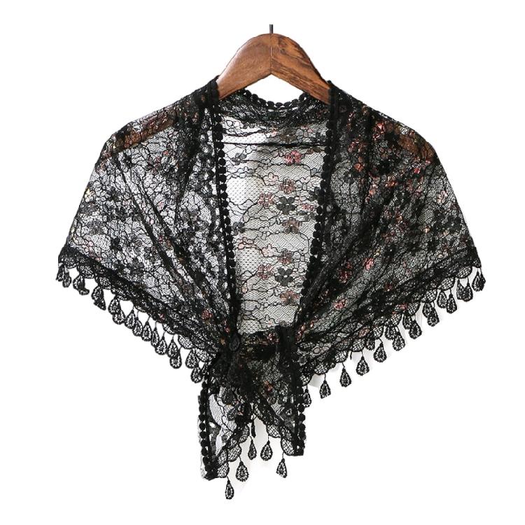 Fashionable Scarf With Detailed Lace Fringe ultipurpose Head Accessory Quick Dry Polyester Fabric чорний
Fashionable Scarf With Detailed Lace Fringe ultipurpose Head Accessory Quick Dry Polyester Fabric чорний