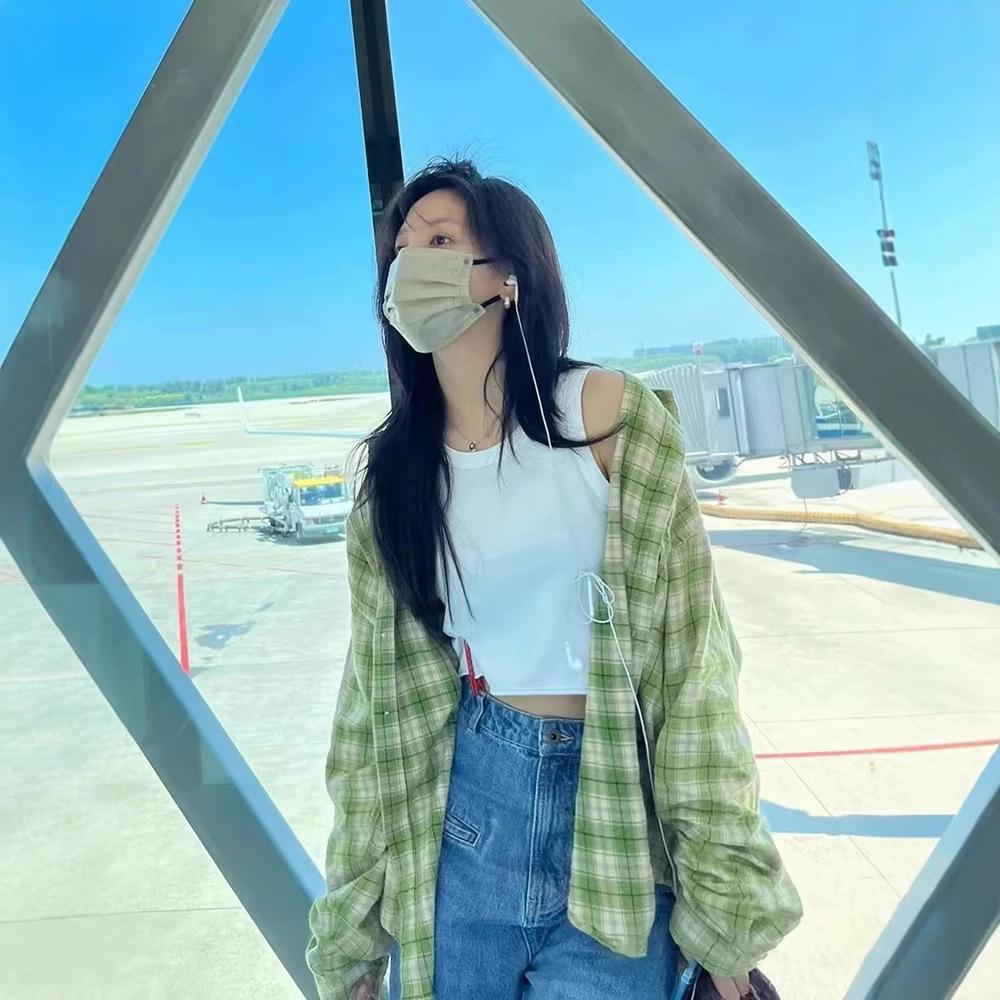 Ретро зеленая клетчатая рубашка - Женский повседневный топ свободного кроя для весны и осени 2025 L
Ретро зеленая клетчатая рубашка - Женский повседневный топ свободного кроя для весны и осени 2025 L