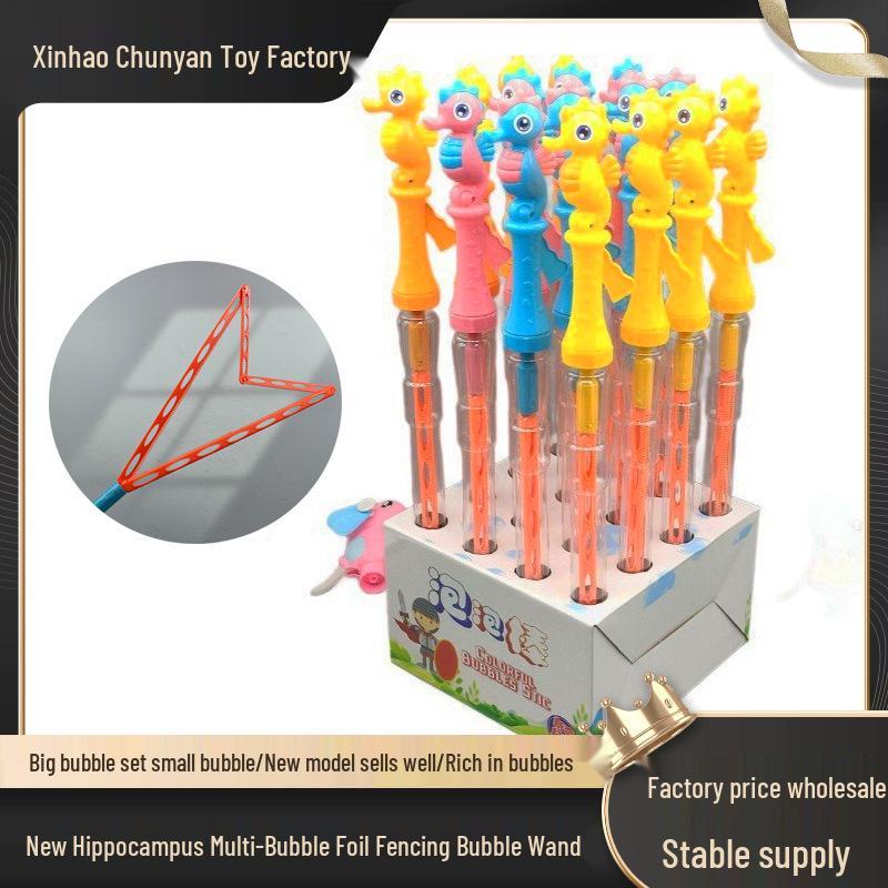 Large Cartoon Seahorse Bubble Wand - Handheld Rapier Blower, Mixed Colors for Park and Street Stalls
Large Cartoon Seahorse Bubble Wand - Handheld Rapier Blower, Mixed Colors for Park and Street Stalls