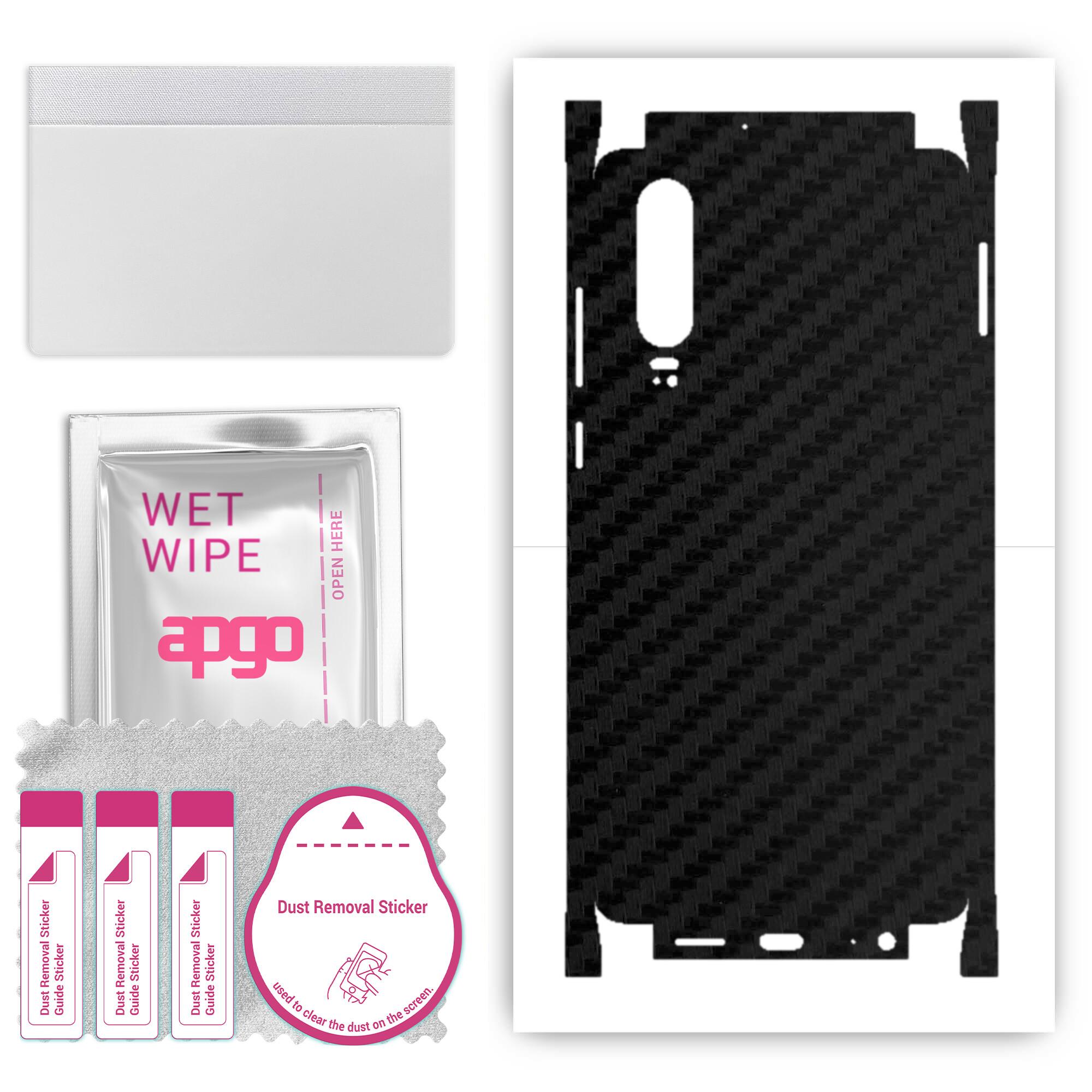apgo Protective Skin Sticker for the back+sides compatible with Huawei P30, Full Wrap Film, Foil, Vinyl - Pattern Carbon Black
apgo Protective Skin Sticker for the back+sides compatible with Huawei P30, Full Wrap Film, Foil, Vinyl - Pattern Carbon Black