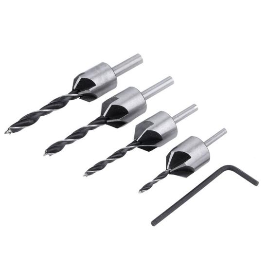 Yousheng 5Pcs Flute Countersink Drill Bits Set Reamer Woodworking Carpentry Chamfer Tool
Yousheng 5Pcs Flute Countersink Drill Bits Set Reamer Woodworking Carpentry Chamfer Tool