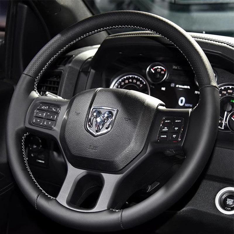 Hand-stitched non-slip black genuine leather car steering wheel cover For Dodge RAM 1500 Classic 2500 3500 5500 2012-2022
Hand-stitched non-slip black genuine leather car steering wheel cover For Dodge RAM 1500 Classic 2500 3500 5500 2012-2022