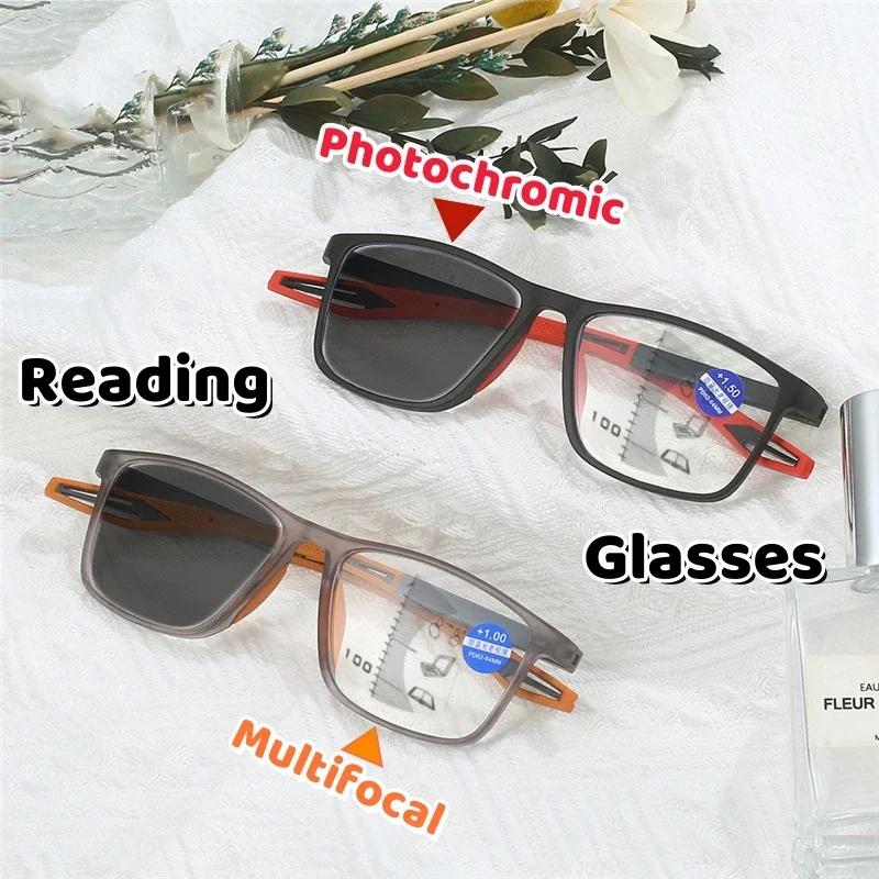 Fashion Color Changing Multifocal Reading Glasses Outdoor Anti Slip Anti Blue Light Presbyopia Eyewear Photochromic Multifocal Glasses
Fashion Color Changing Multifocal Reading Glasses Outdoor Anti Slip Anti Blue Light Presbyopia Eyewear Photochromic Multifocal Glasses