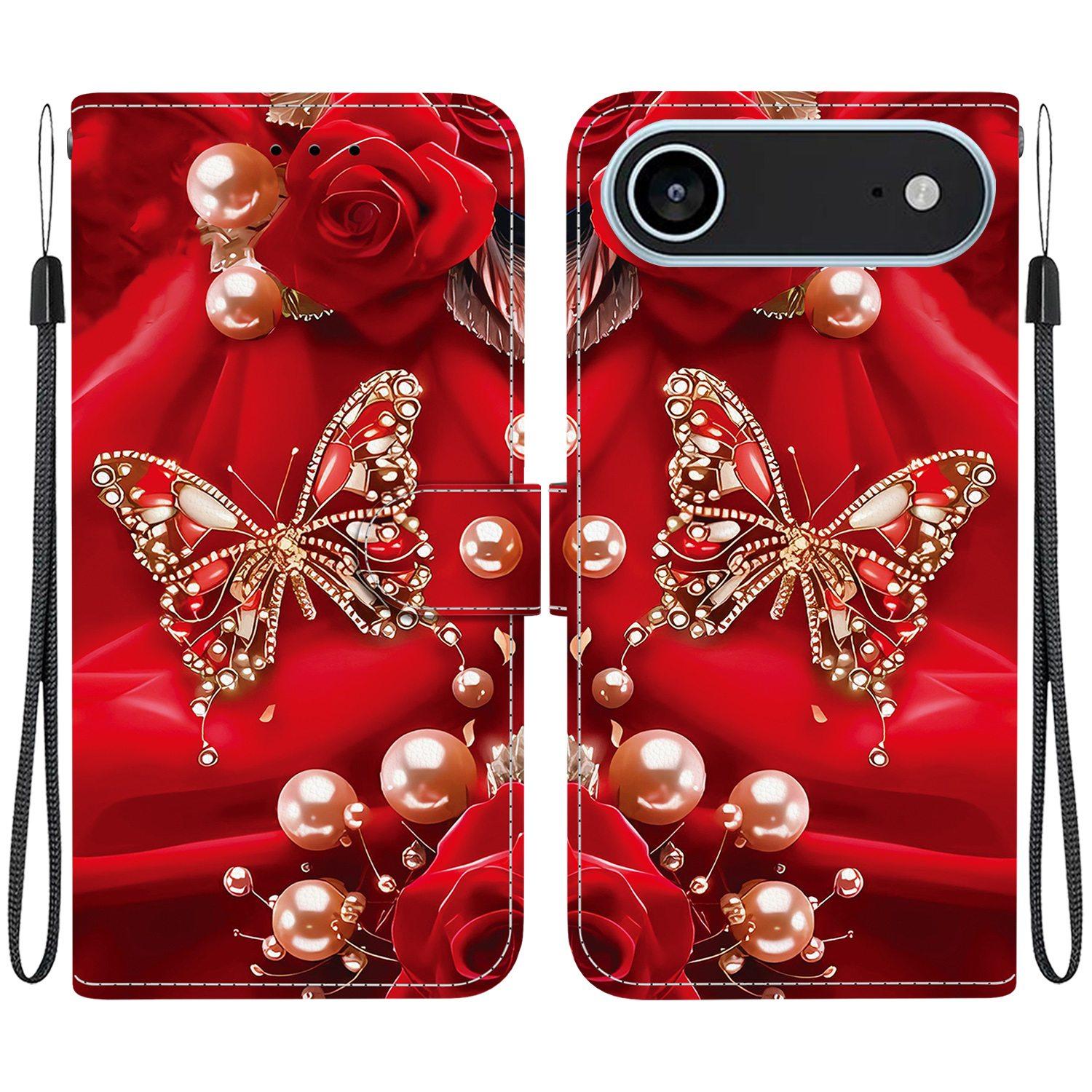 For iPhone 17 Air Leather Case Stand Wallet Pattern Printing Phone Cover with Wrist Strap Pearl Butterfly Rose
For iPhone 17 Air Leather Case Stand Wallet Pattern Printing Phone Cover with Wrist Strap Pearl Butterfly Rose