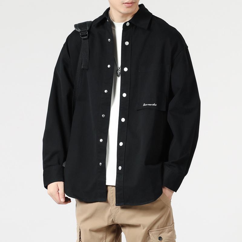 LKTM Мужская весенняя черная рубашка с вышивкой букв: Трендовая повседневная модель свободного кроя с длинным рукавом. XL (suitable for 95-105 kg) чёрный
LKTM Мужская весенняя черная рубашка с вышивкой букв: Трендовая повседневная модель свободного кроя с длинным рукавом. XL (suitable for 95-105 kg) чёрный