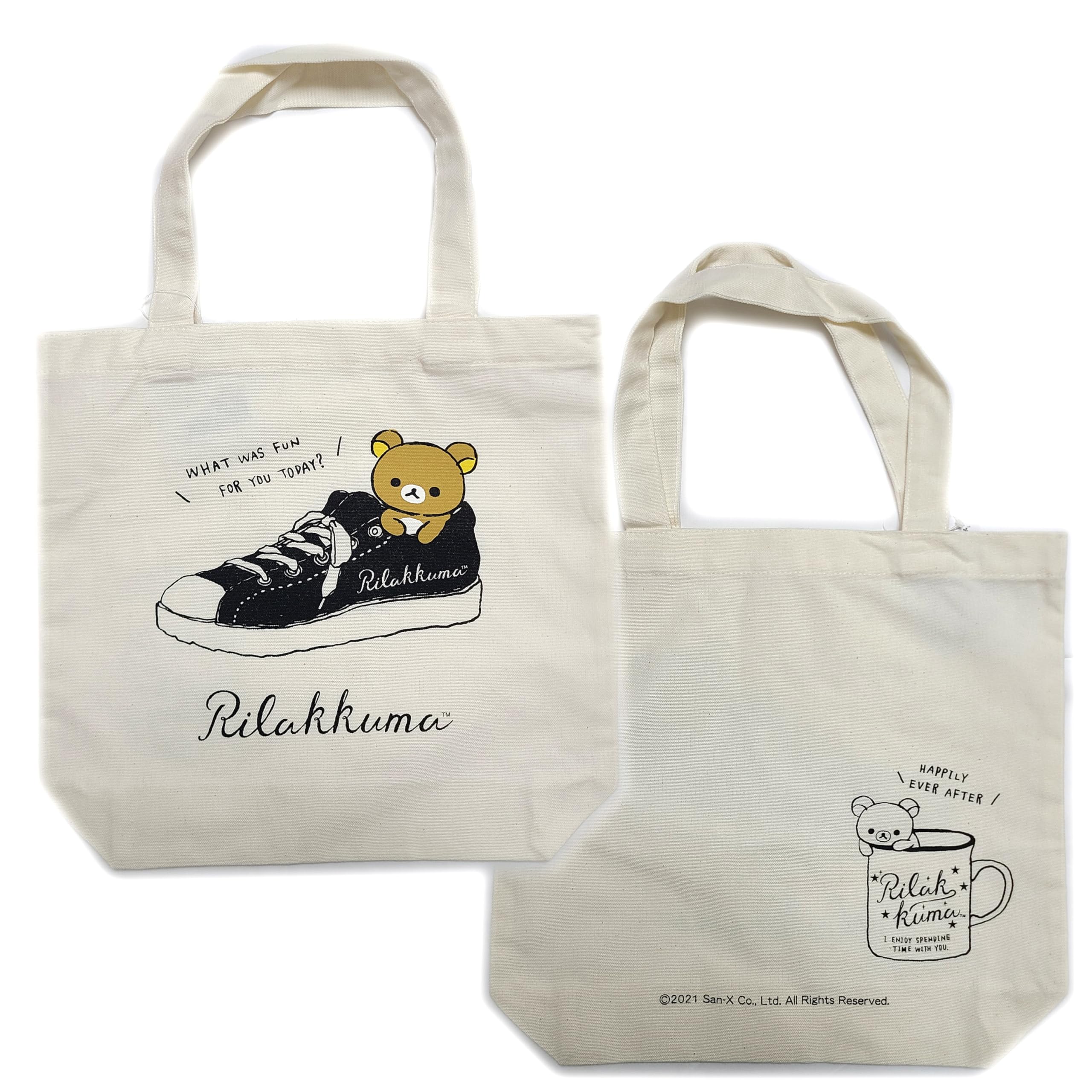 Sanrio Tote Bag Cotton Canvas Gusseted Large Capacity Pattern Different Cute Character Rilakkuma Back/Front
Sanrio Tote Bag Cotton Canvas Gusseted Large Capacity Pattern Different Cute Character Rilakkuma Back/Front
