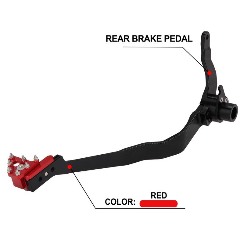 CRF110F 2013-2022 Алюминиевый тормозной рычаг ножного тормоза с ЧПУ для внедорожного мотоцикла красный