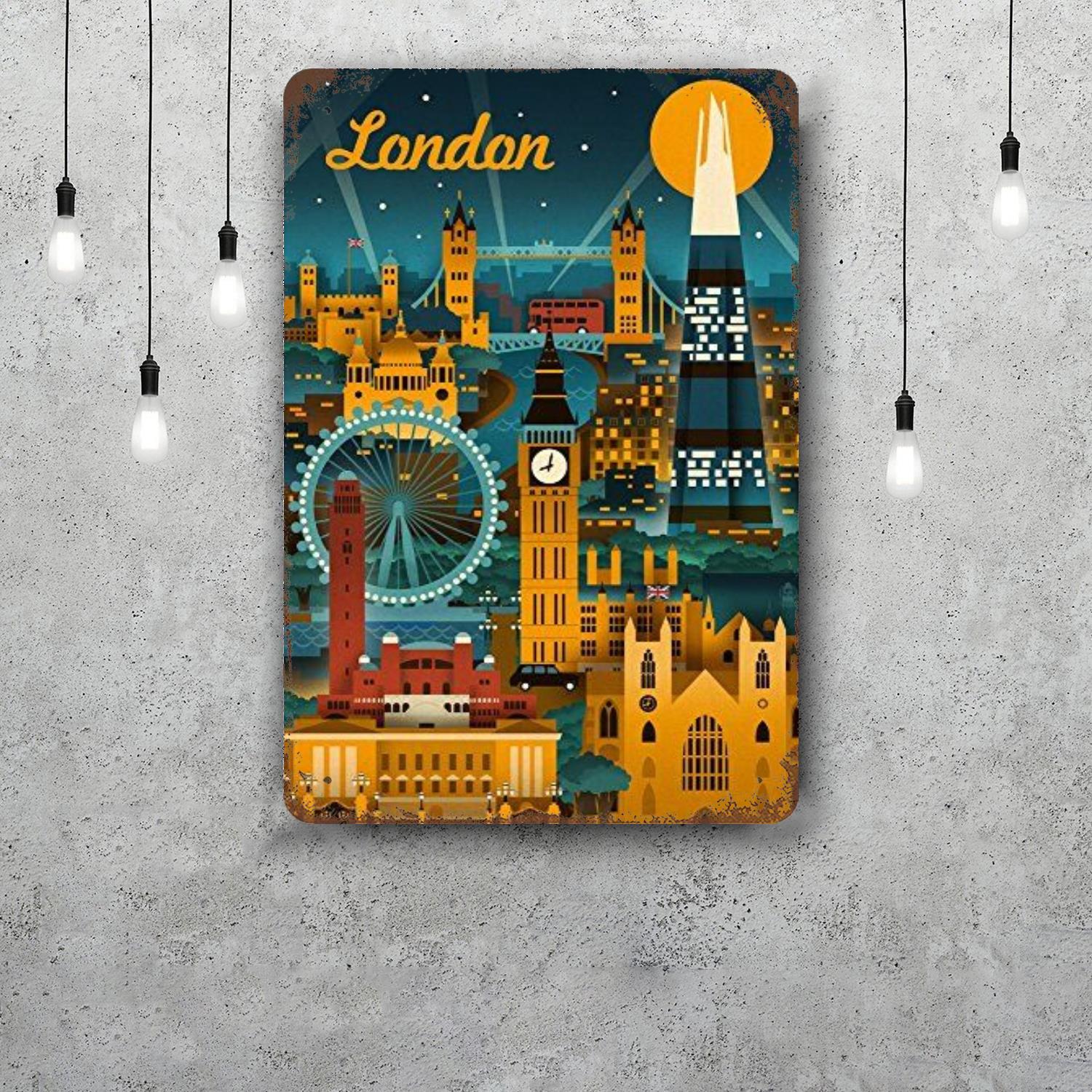 la skyline Retro Vintage Tin Sign Poster Decorative Plaque Metal Plate Wall Decor 20x30cm(7.8x11.8inch)
la skyline Retro Vintage Tin Sign Poster Decorative Plaque Metal Plate Wall Decor 20x30cm(7.8x11.8inch)