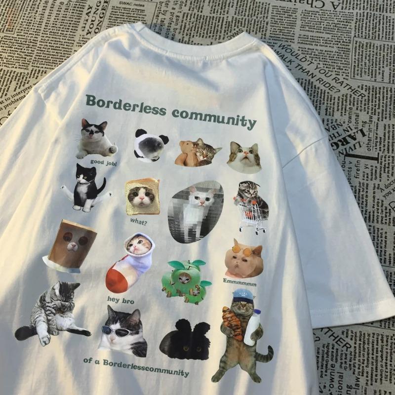 Summer Women TShirts Cute Cats Picture Printed Short Sleeve Round Neck Soft Comfortable Tops Casual Female Clothing 3XL
Summer Women TShirts Cute Cats Picture Printed Short Sleeve Round Neck Soft Comfortable Tops Casual Female Clothing 3XL