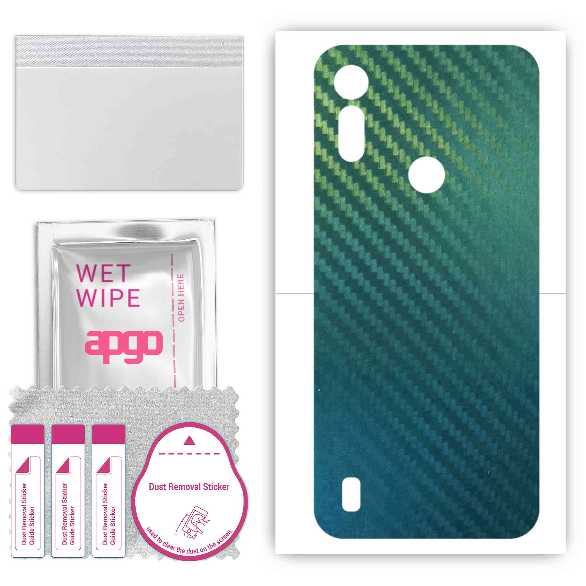 Apgo Protective Skin Sticker for the back compatible with Motorola Moto E6i, Wrap Film, Foil, Vinyl - Pattern Carbon Chameleon CAKA1
Apgo Protective Skin Sticker for the back compatible with Motorola Moto E6i, Wrap Film, Foil, Vinyl - Pattern Carbon Chameleon CAKA1