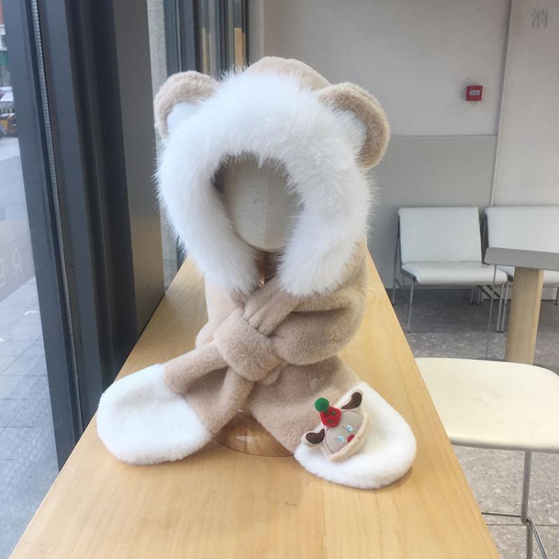 Baby, keep warm in winter, cute Christmas bear splicing hat, scarf, integrated fleece, thickened ear protection hat. 3-10 years old хаки
Baby, keep warm in winter, cute Christmas bear splicing hat, scarf, integrated fleece, thickened ear protection hat. 3-10 years old хаки
