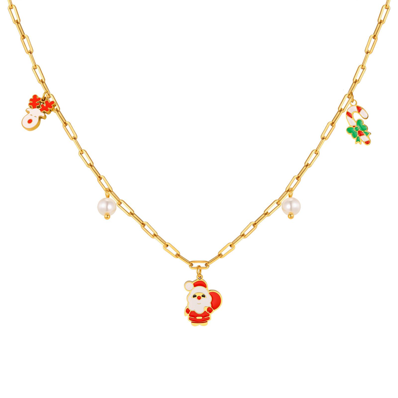 Christmas Tree Sock Pendant Necklace, Handmade Stainless Steel 18K Gold-Plated Chain Necklace Party Jewelry Gift 40cm-45cm
Christmas Tree Sock Pendant Necklace, Handmade Stainless Steel 18K Gold-Plated Chain Necklace Party Jewelry Gift 40cm-45cm