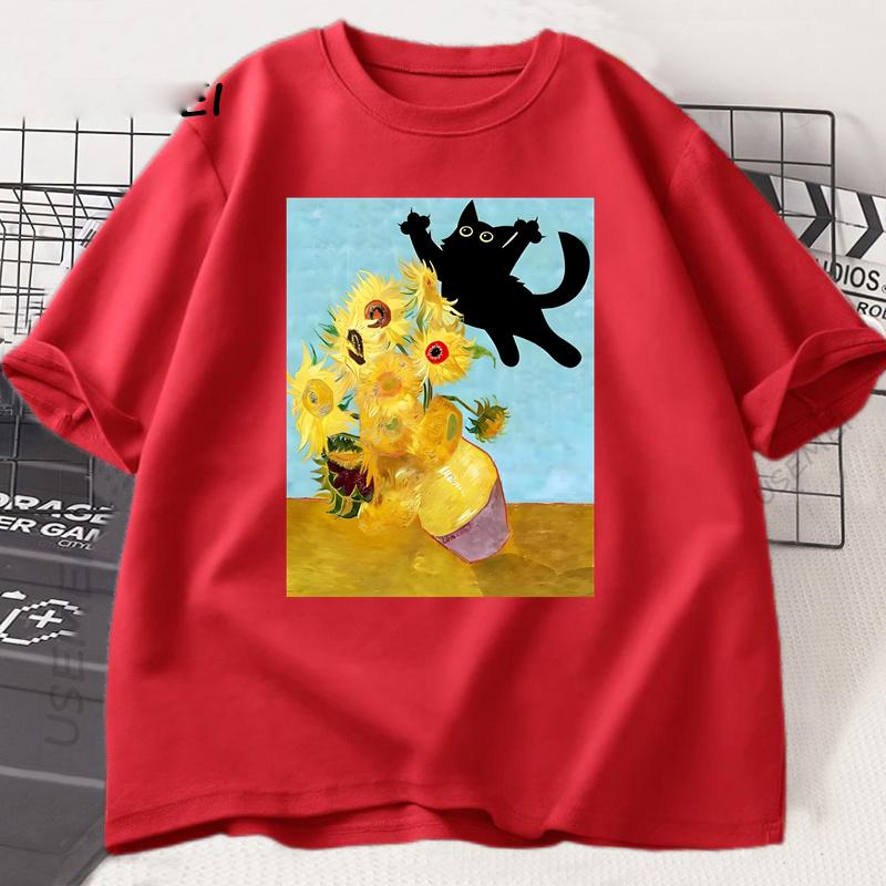 Футболка с кошкой для девочки, мальчика, футболка с принтом подсолнухов, забавная милая футболка с котенком, хлопок, короткий рукав, одежда 3T(100cm)
Футболка с кошкой для девочки, мальчика, футболка с принтом подсолнухов, забавная милая футболка с котенком, хлопок, короткий рукав, одежда 3T(100cm)