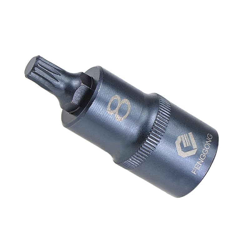 CoCud triple square spline bit socket M8 bit 1/2 drive 2 long Star Alloy Steel Cr-V Socket blue color - (Application: For fastener applications) 
CoCud triple square spline bit socket M8 bit 1/2 drive 2 long Star Alloy Steel Cr-V Socket blue color - (Application: For fastener applications)