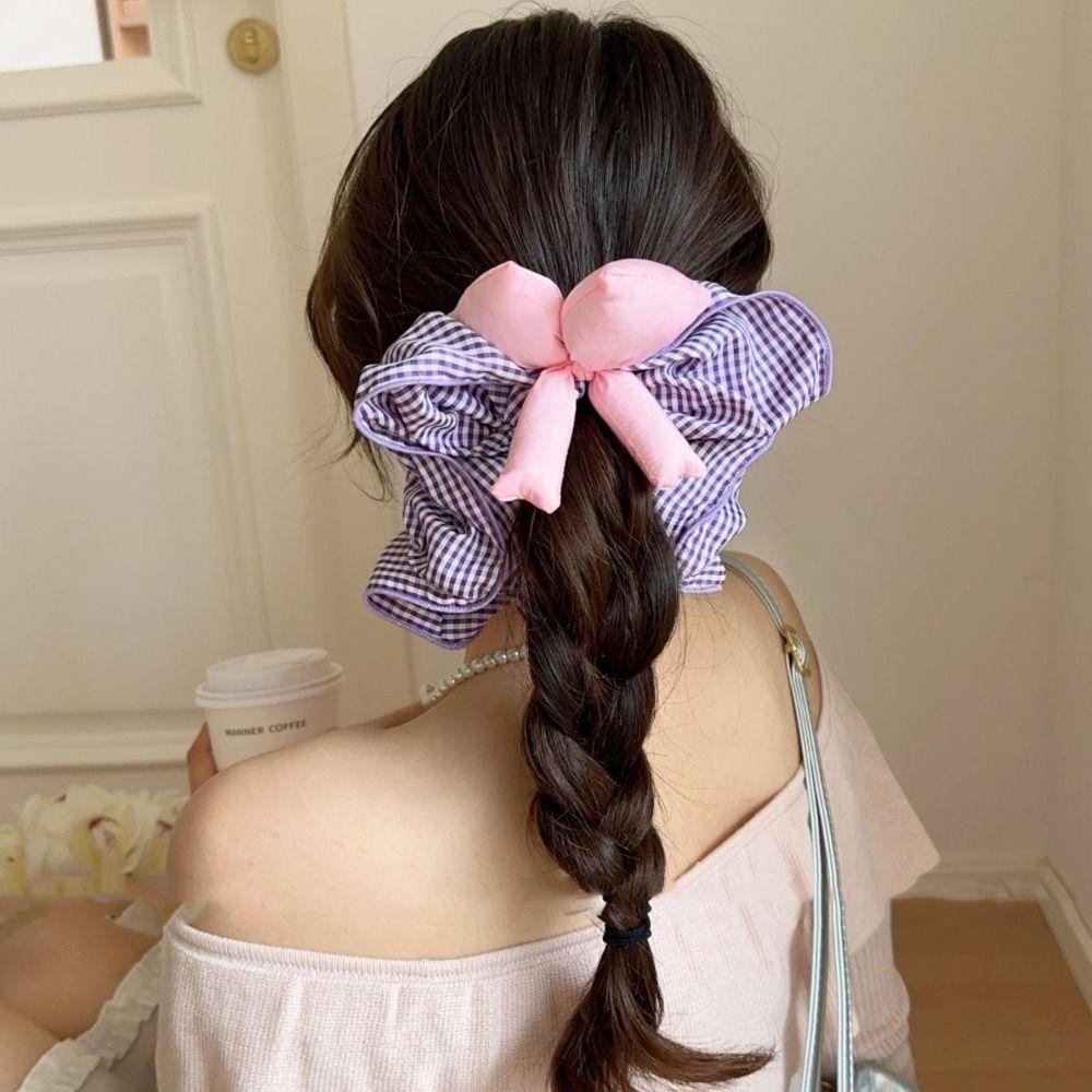 Bowknot Lattice Hair Scrunchies Sweet Oversized Hair Tie Elastic Ruffle Hair Rope Women Style2
Bowknot Lattice Hair Scrunchies Sweet Oversized Hair Tie Elastic Ruffle Hair Rope Women Style2