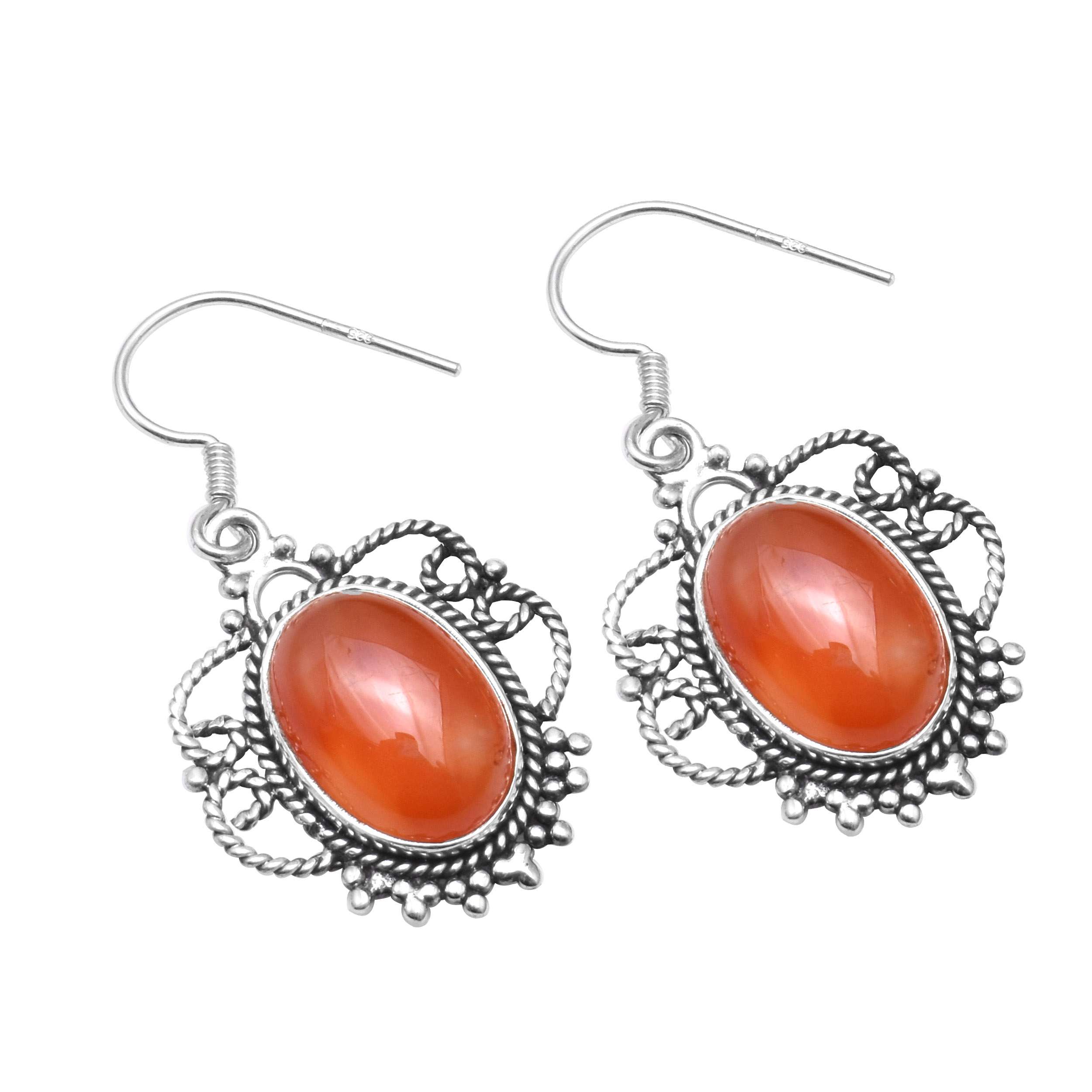 Carnelian Gemstone Earrings Solid 925 Sterling Silver Handmade Earrings Jewelry Gift For Women And Girls E-3771
Carnelian Gemstone Earrings Solid 925 Sterling Silver Handmade Earrings Jewelry Gift For Women And Girls E-3771