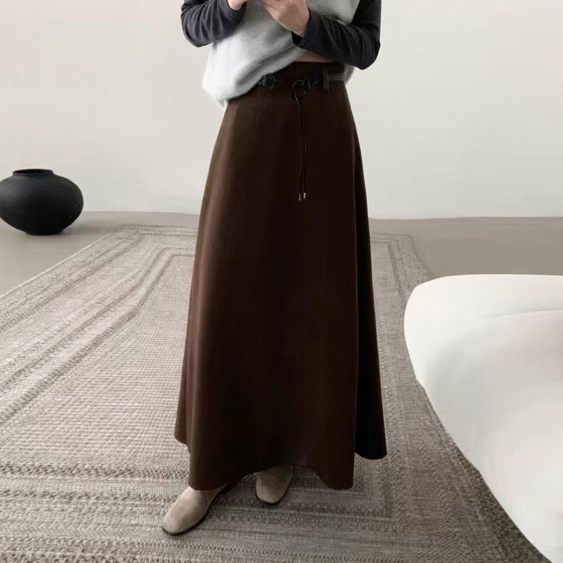 Winter A-line Fishtail Umbrella Skirt - Mid-length, High Waist, Solid Color, Korean Style in Wool Blend for Women Medium кавовий
Winter A-line Fishtail Umbrella Skirt - Mid-length, High Waist, Solid Color, Korean Style in Wool Blend for Women Medium кавовий
