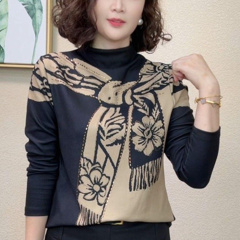 Elegant 2025 High Neck Printed Top: Versatile Long-Sleeve T-shirt for Mothers, Autumn/Winter Fashion Warm Layer 4XL for 145-160 jin чорний
Elegant 2025 High Neck Printed Top: Versatile Long-Sleeve T-shirt for Mothers, Autumn/Winter Fashion Warm Layer 4XL for 145-160 jin чорний